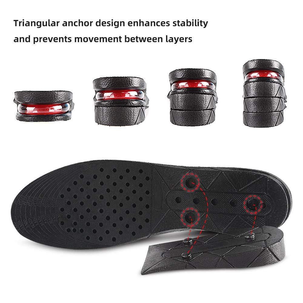 Comfortable Shoe Inserts – 4-Layer Height Enhancing Insoles with Air Cushion