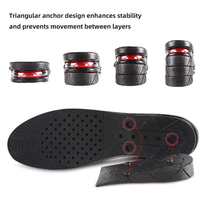 Comfortable Shoe Inserts – 4-Layer Height Enhancing Insoles with Air Cushion